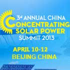 3rd Annual China CSP Summit 2013 will be held in Beijing this April
