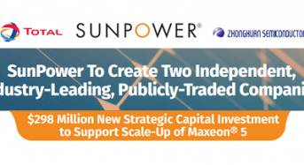 SunPower To Create Two Independent, Industry-Leading, Publicly-Traded Companies