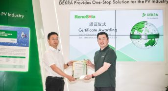 Dekra Awards ReneSola the Certificate of Acceptance of Witnessed Laboratory