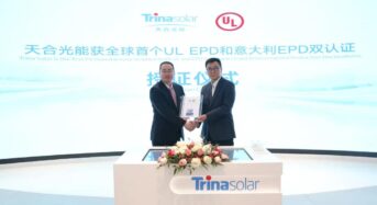 Trina Solar Is the First PV Manufacturer to Obtain Dual Environmental Protection Certifications From UL