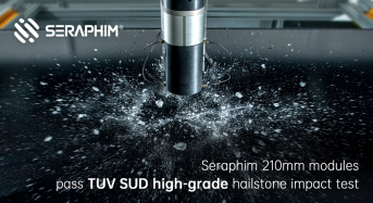 Seraphim 210mm Modules Pass TUV SUD High-Grade Hailstone Impact Test