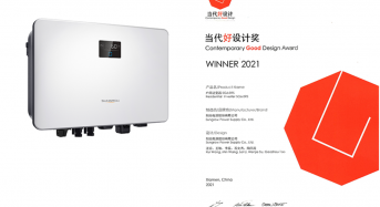 Sungrow’s New Residential Inverter SG6.0RS Wins Contemporary Good Design Award