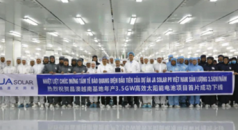 JA Solar’s 3.5GW Solar Cell Project in Vietnam Produces Its First Cell