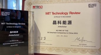 N-type TOPCon to be the New Mainstream: JinkoSolar Named One of the 50 Smartest Companies in 2021 by MIT Technology Review
