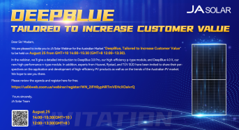 JA Solar: DeepBlue, Tailored to Enhance Customer Value