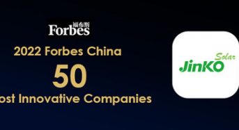 JinkoSolar Named as the Top 50 Forbes China Most Innovative Companies