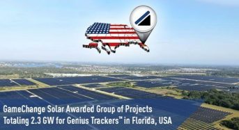GameChange Solar Awarded Group of Projects Totaling 2.3 GW for Genius Trackers™ in Florida, USA