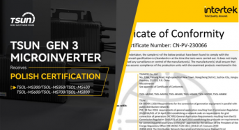 Gen 3 Series Microinverters from TSUN Get the Polish Certificate, Adding Another Important Step to the Globalization Process