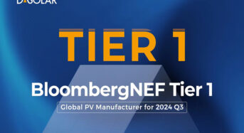 DAS Solar Secures Spot on BloombergNEF Tier 1 PV Module Maker List