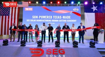 SEG Solar Inaugurates Houston Module Plant and Rolls Out First Module