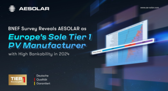 BNEF Survey Reveals AESOLAR as Europe’s Sole Tier 1 PV Manufacturer with High Bankability in 2024