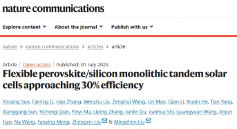 29.88%! Flexible Perovskite-Silicon Solar Cells Efficiency in Breakthrough Study