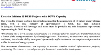 1GWh! Electrica Launches Permit Process for Storage Projects, ANRE Ends Double Taxation