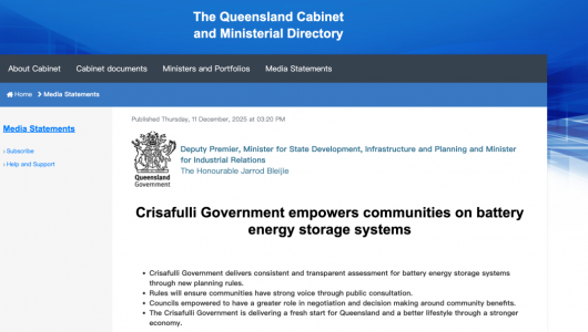 Queensland Centralises Oversight for 50MW+ Battery Storage Projects