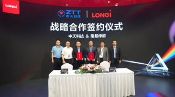 ZTT and LONGi Seal Strategic Cooperation at SNEC 2026 in Shanghai