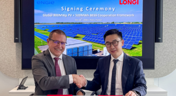 LONGi and ENGIE Sign Framework for 800MWp BC Modules and 500MWh Storage Supply